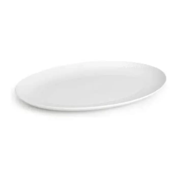 Lyngby Porcelæn Rhombe Serveringsfad B 42 x L 32 cm - Porcelæn - Hvid