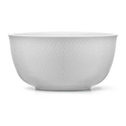 Lyngby Porcelæn Rhombe Serveringsskål Ø 22 cm - Porcelæn - Hvid