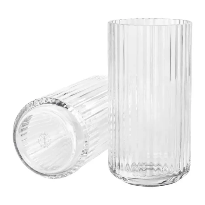 Lyngby Porcelæn Vase H 20 cm - Mundblæst glas - Klar