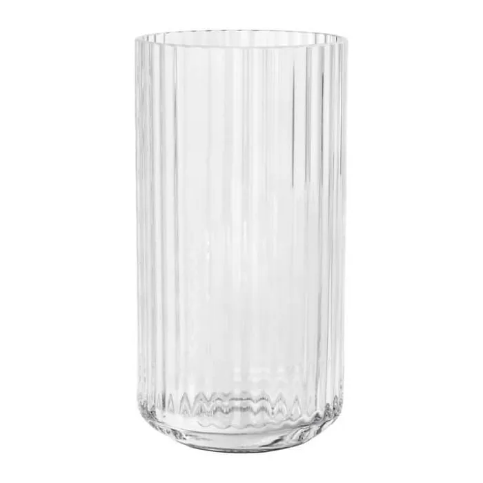 Lyngby Porcelæn Vase H 20 cm - Mundblæst glas - Klar
