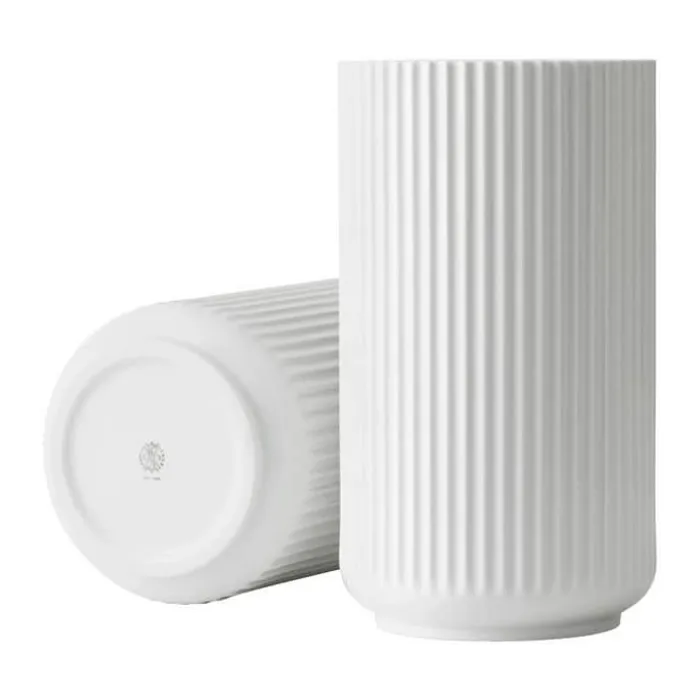 Lyngby Porcelæn Vase H 31 cm - Porcelæn - Hvid