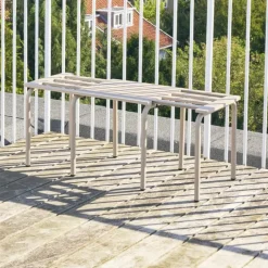 Mandalay Ivy Bænk H 42 x L 81-103 cm - Rustfrit stål - Taupe