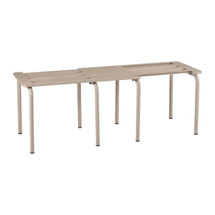Mandalay Ivy Bænk H 42 x L 81-103 cm - Rustfrit stål - Taupe