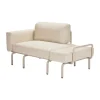 Mandalay Ivy Loungestol B 74 x L 119-186 cm - Rustfrit stål - Taupe