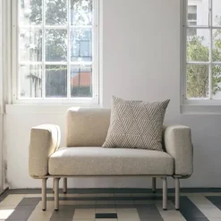 Mandalay Ivy Loungestol B 74 x L 119-186 cm - Rustfrit stål - Taupe