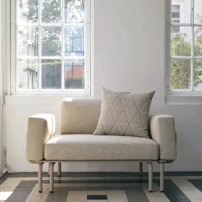 Mandalay Ivy Loungestol B 74 x L 119-186 cm - Rustfrit stål - Taupe