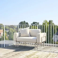 Mandalay Ivy Loungestol B 74 x L 119-186 cm - Rustfrit stål - Taupe