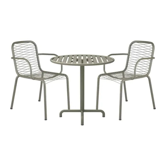 Mandalay Ivy Wire Cafésæt - 3 dele Rustfrit stål - Olivengrøn