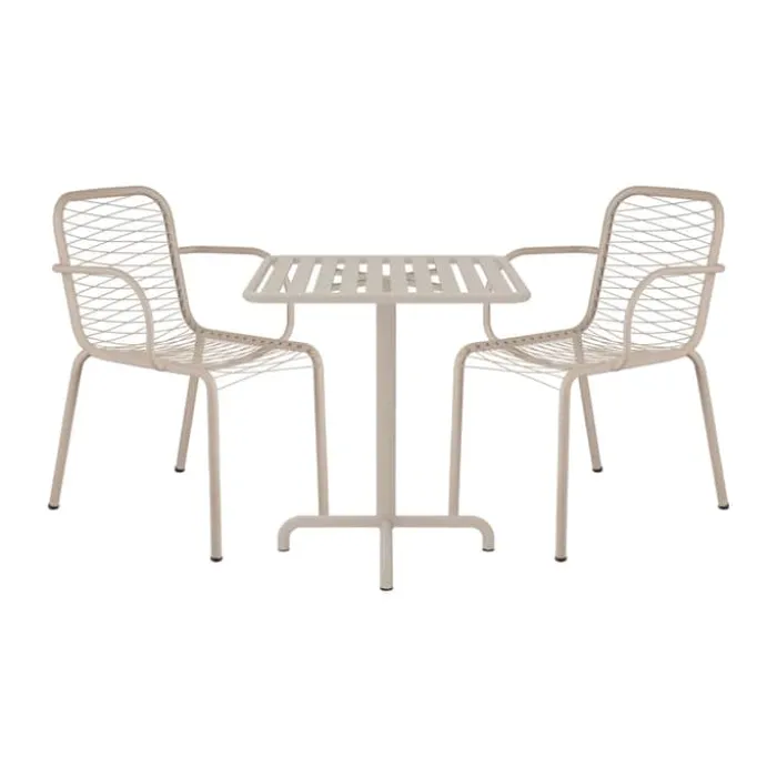 Mandalay Ivy Wire Cafésæt - 3 dele Rustfrit stål - Taupe