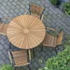 Mandalay Marguerit Havebord Ø 120 cm - Aluminium/teaktræ - Antracit