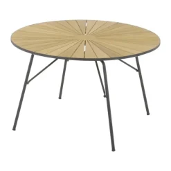 Mandalay Marguerit Havebord Ø 120 cm - Aluminium/teaktræ - Antracit