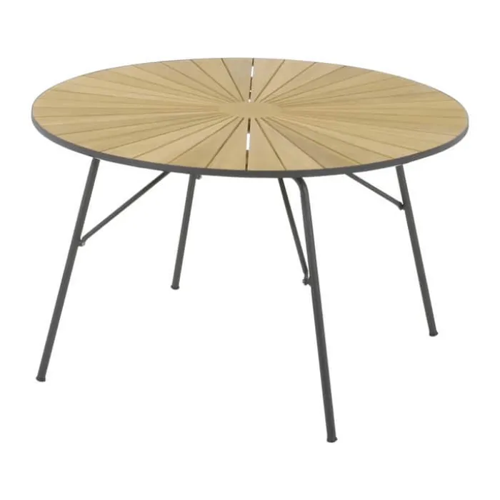 Mandalay Marguerit Havebord Ø 120 cm - Aluminium/teaktræ - Antracit