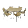 Mandalay Marguerit Havebord Ø 140 cm - Aluminium/teaktræ - Antracit