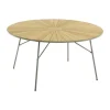 Mandalay Marguerit Havebord H 72 x Ø 140 cm - Aluminium/teaktræ - Olivengrøn