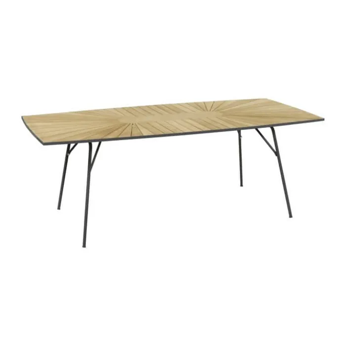 Mandalay Marguerit Havebord H 72 x B 95 x L 200 cm - Aluminium/teaktræ - Antracit