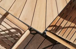 Mandalay Marguerit Havebord H 72 x B 95 x L 200 cm - Aluminium/teaktræ - Antracit