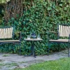 Mandalay Marguerit Loungebord H 45,5 x Ø 50 cm - Teaktræ/aluminium - Antracit