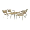 Mandalay Marguerit Loungesæt - 5 dele Teaktræ/aluminium - Taupe