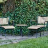 Mandalay Marguerit Skammel til loungestol H 40/37 x D 42 x B 45/41 cm - Aluminium/teaktræ - Antracit