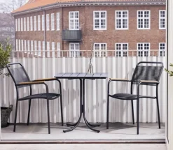 Mandalay Pure Cafésæt - 3 dele H 72 x B 67 x L 67 cm - Laminat/aluminium - Antracit
