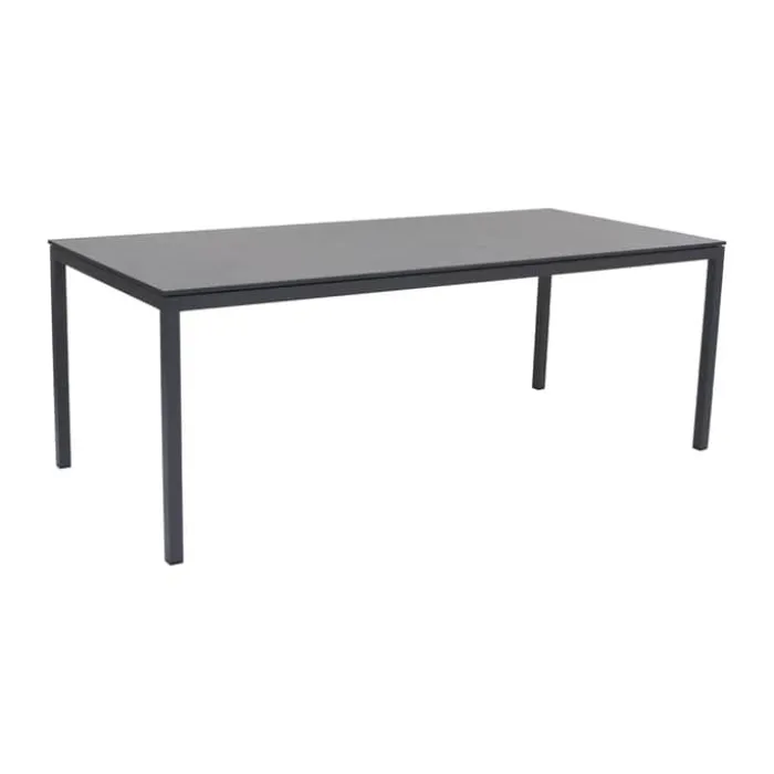 Mandalay Pure Havebord H 72 x B 90,3 x L 197 cm - Kompaktlaminat/aluminium - Antracit