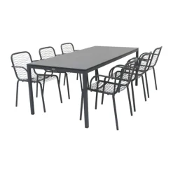 Mandalay Pure & Ivy Wire Havesæt - 7 dele Aluminium/rustfrit stål/sunloom - Antracit