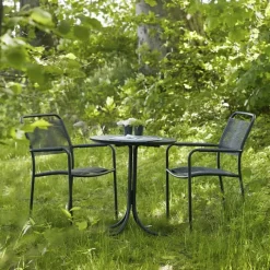Mandalay Pure & Verona Cafésæt - 3 dele Ø 67 x H 72 cm - Aluminium/rustfrit stål/laminat