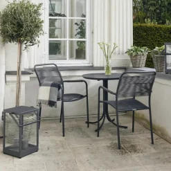Mandalay Pure & Verona Cafésæt - 3 dele Ø 67 x H 72 cm - Aluminium/rustfrit stål/laminat