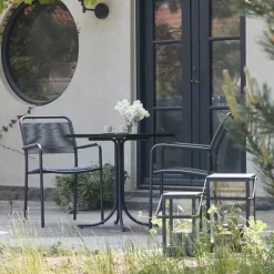 Mandalay Pure & Verona Cafésæt - 3 dele H 72 x B 67 x L 67 cm - Laminat/aluminium - Antracit