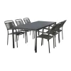 Mandalay Pure & Verona Havemøbelsæt - 7 dele Aluminium/kompaktlaminat/sunloom - Antracit