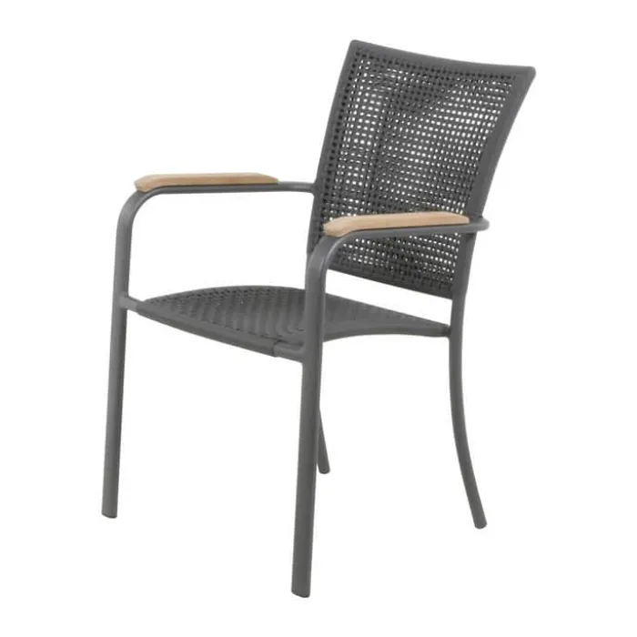 Mandalay Ravello Havestol H 88/40 x B 57,5 x D 45 cm - Aluminium/SunLoom/teaktræ - Antracit