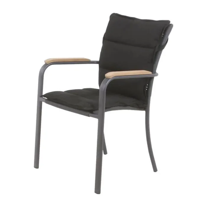 Mandalay Ravello Havestol H 88/40 x B 57,5 x D 45 cm - Aluminium/SunLoom/teaktræ - Antracit
