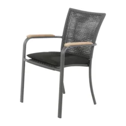 Mandalay Ravello Havestol H 88/40 x B 57,5 x D 45 cm - Aluminium/SunLoom/teaktræ - Antracit