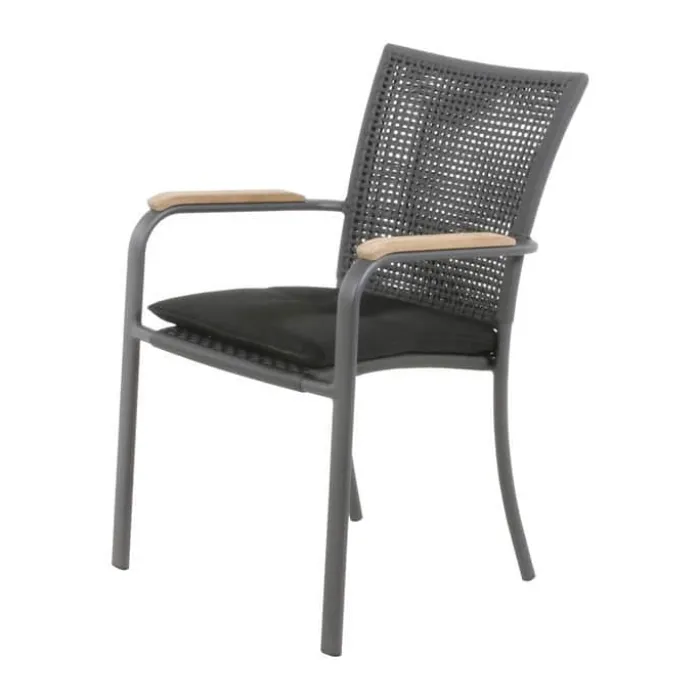 Mandalay Ravello Havestol H 88/40 x B 57,5 x D 45 cm - Aluminium/SunLoom/teaktræ - Antracit
