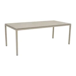 Mandalay Terra Havebord H 72 x B 90 x L 197 cm - Keramik/aluminum - Taupe