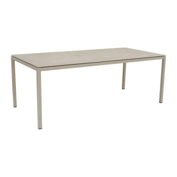 Mandalay Terra Havebord H 72 x B 90 x L 197 cm - Keramik/aluminum - Taupe