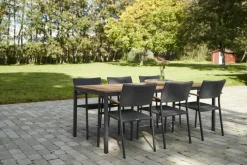 Mandalay Toscana & Siena Havemøbelsæt - 7 dele Teaktræ/aluminium/SunLoom - Antracit