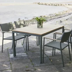 Mandalay Toscana & Siena Havemøbelsæt - 5 dele Teaktræ/aluminium/SunLoom - Olivengrøn