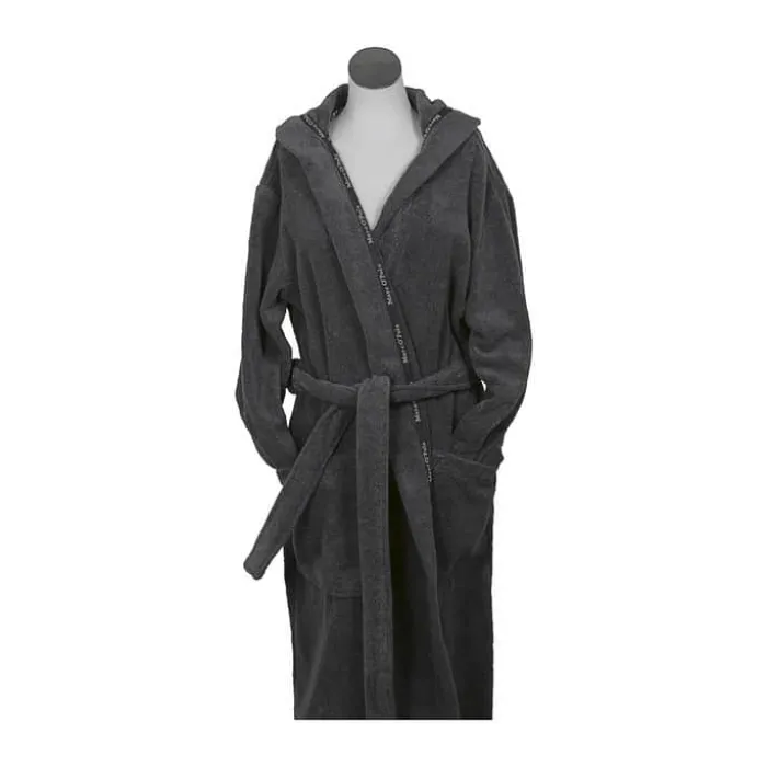 Marc O'Polo Classic Badekåbe L - Bomuldsfrotte - Anthracite