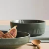 Marc O'Polo Moments Dyb Tallerken Ø 21,5 cm - Porcelæn - Olive green