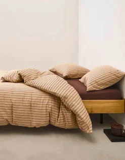 Marc O'Polo Mulji Sengetøj B 140 x L 220 cm - Bomuldssatin - Warm beige