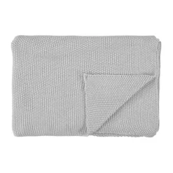 Marc O'Polo Nordic Plaid B 130 x L 170 cm - Bomuld - Silver