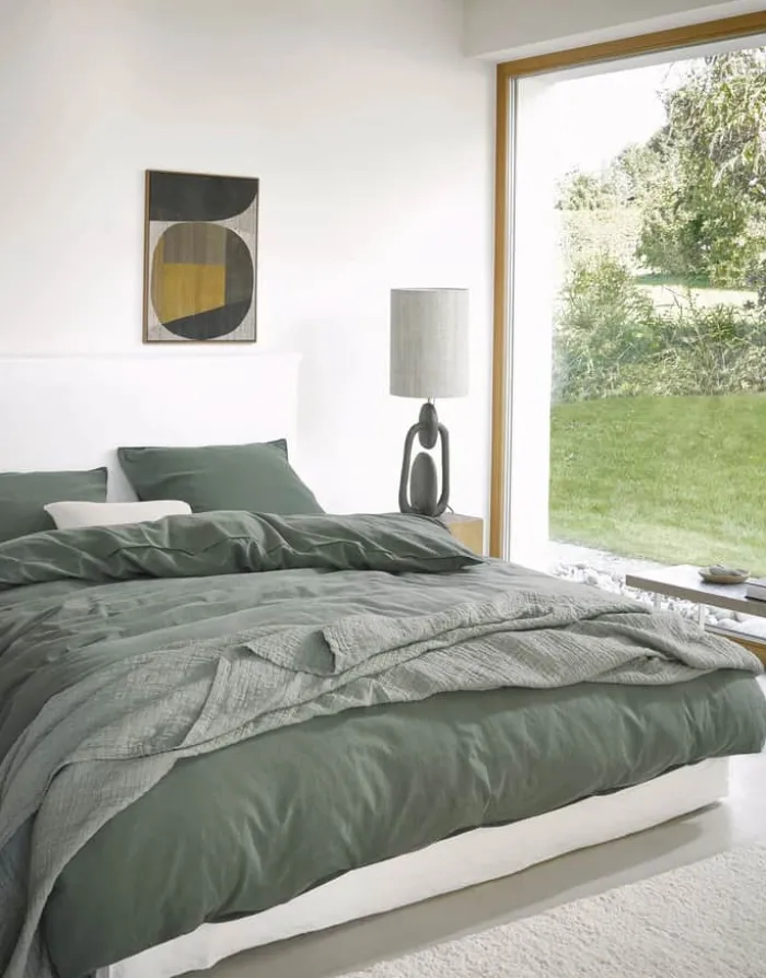 Marc O'Polo Senja Sengetøj B 140 x L 220 cm - Bomuld - Green