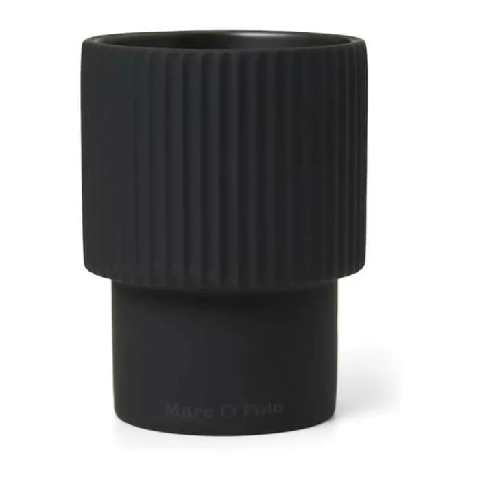 Marc O'Polo Wave Tandbørstekrus Ø 8 x H 10,6 cm Keramik - Anthracite