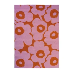 Marimekko by Brink & Campman Unikko Udendørsgulvtæppe B 250 x L 350 cm - Genanvendt PET - Lyserød/orange