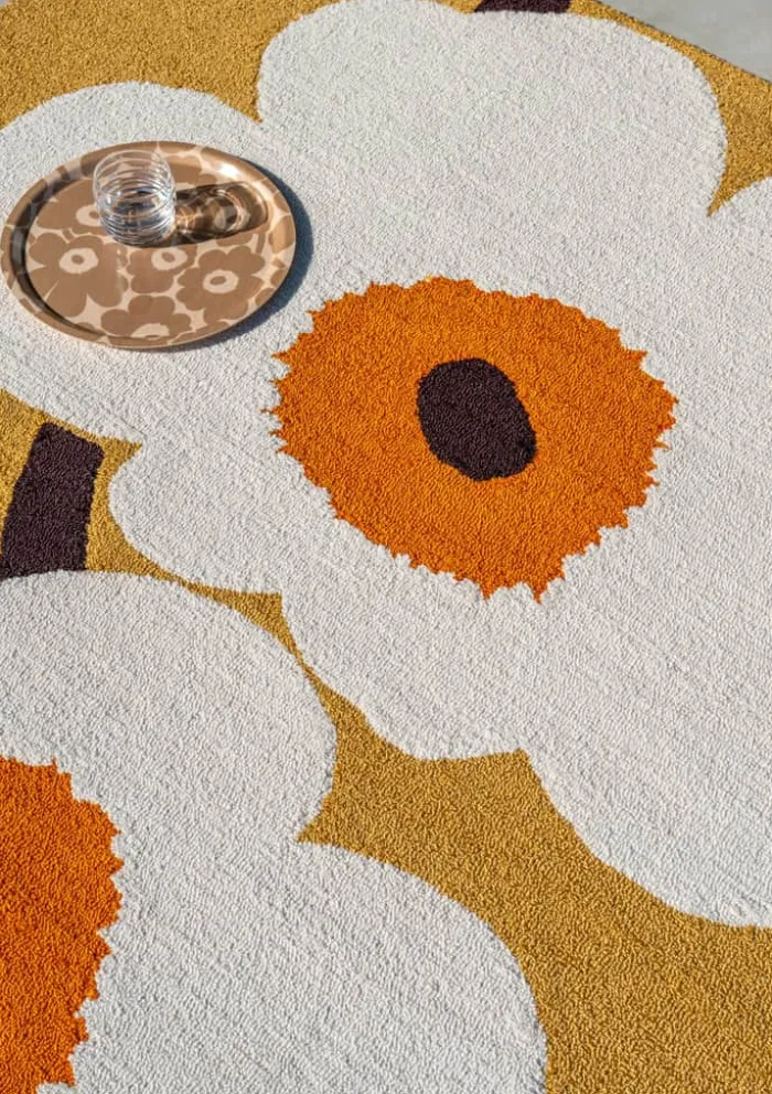 Marimekko by Brink & Campman Unikko Udendørsgulvtæppe B 160 x L 230 cm - Genanvendt PET - Honey