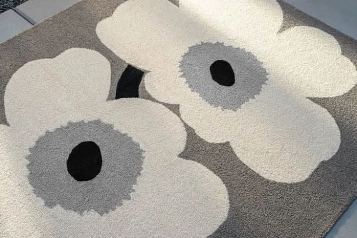 Marimekko by Brink & Campman Unikko Udendørsgulvtæppe B 200 x L 280 cm - Genanvendt PET - Grå