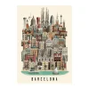 Martin Schwartz Plakat Barcelona B 30 x L 42 cm - Scandi ivory papir - Flerfarvet