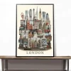 Martin Schwartz Plakat London B 30 x L 42 cm - Mat papir - Flerfarvet