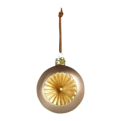 Mascha Vang Julekollektion Juleophæng - 4 pak H 8-15 cm - Glas - Creme/guld